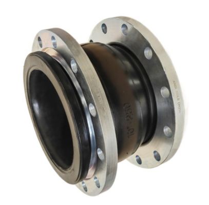 Single Sphere EPDM Rubber Expansion Joint with Carbon Steel galvanized Flange Pipe Fittings