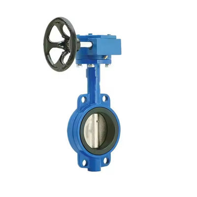 100mm Worm Gear Butterfly Valve 4 Inch NBR Soft Seal Cast Iron Bf Valve