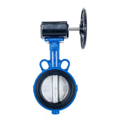 100mm Worm Gear Butterfly Valve 4 Inch NBR Soft Seal Cast Iron Bf Valve